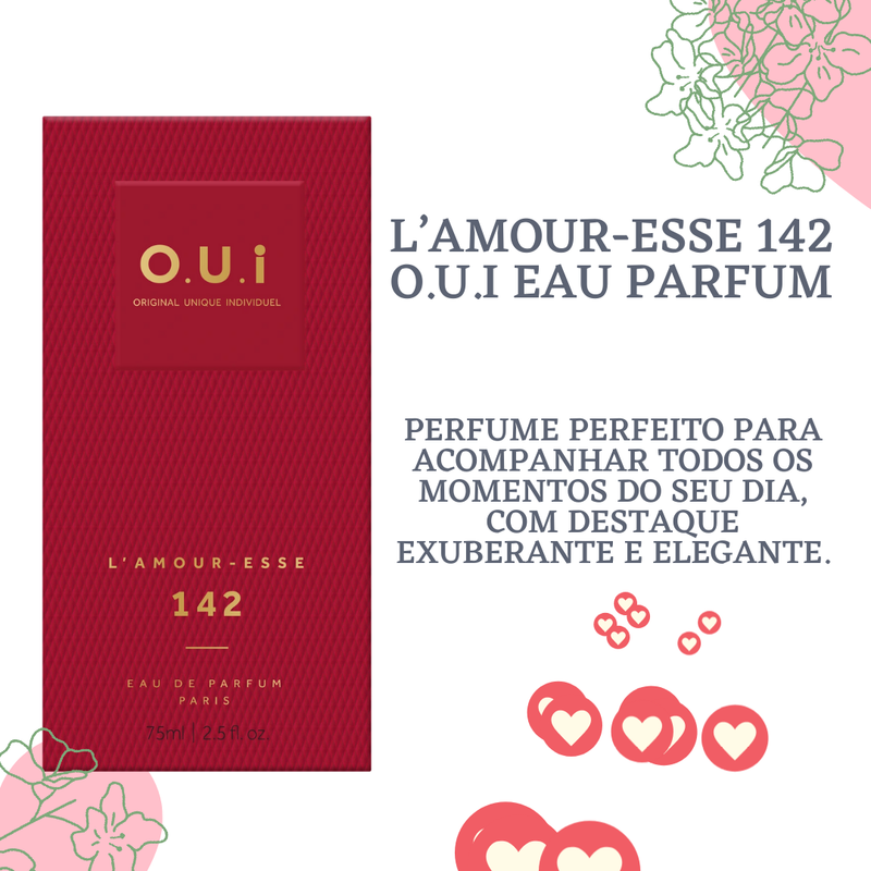 O.I.U L’Amour-Esse 142: A Essência da Feminilidade Livre e Sofisticada: Parfum Feminino 75ml