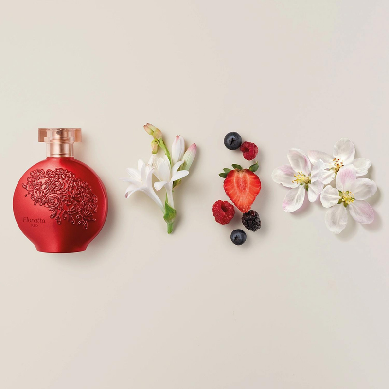 Floratta Red Desodorante Colônia 75ml - Feminilidade e Romance em Cada Borrifada!