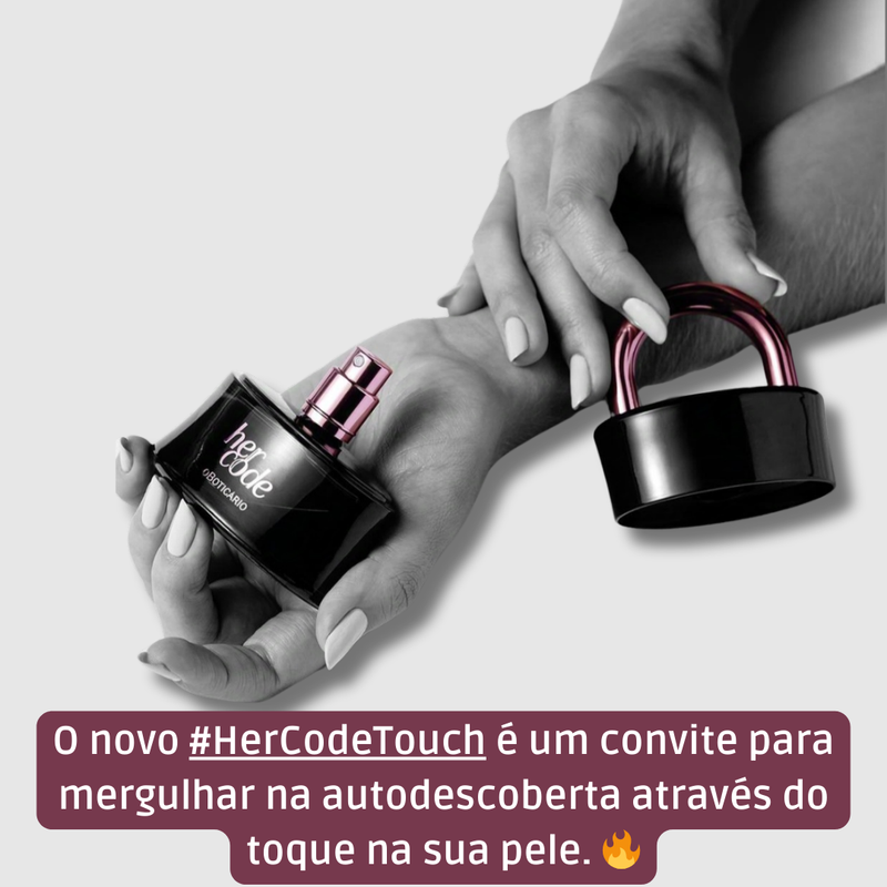 Her Code Touch Eau de Parfum 50ml - Desperte Seu Prazer Através do Toque