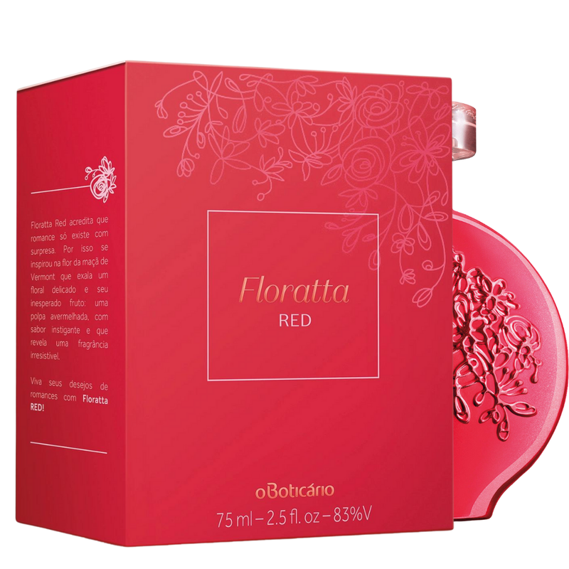 Floratta Red Desodorante Colônia 75ml - Feminilidade e Romance em Cada Borrifada!